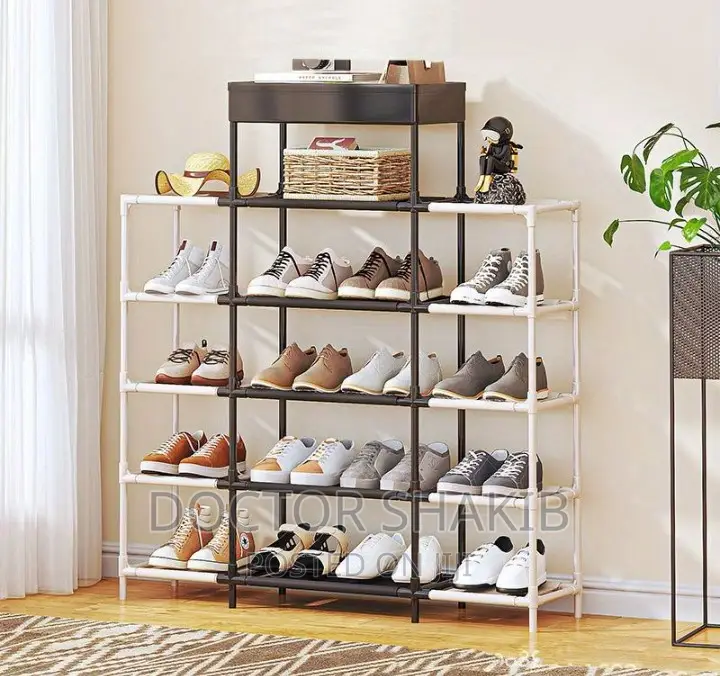 6-Layered Storage Rack Multifunctional Splicing Shoe Rack