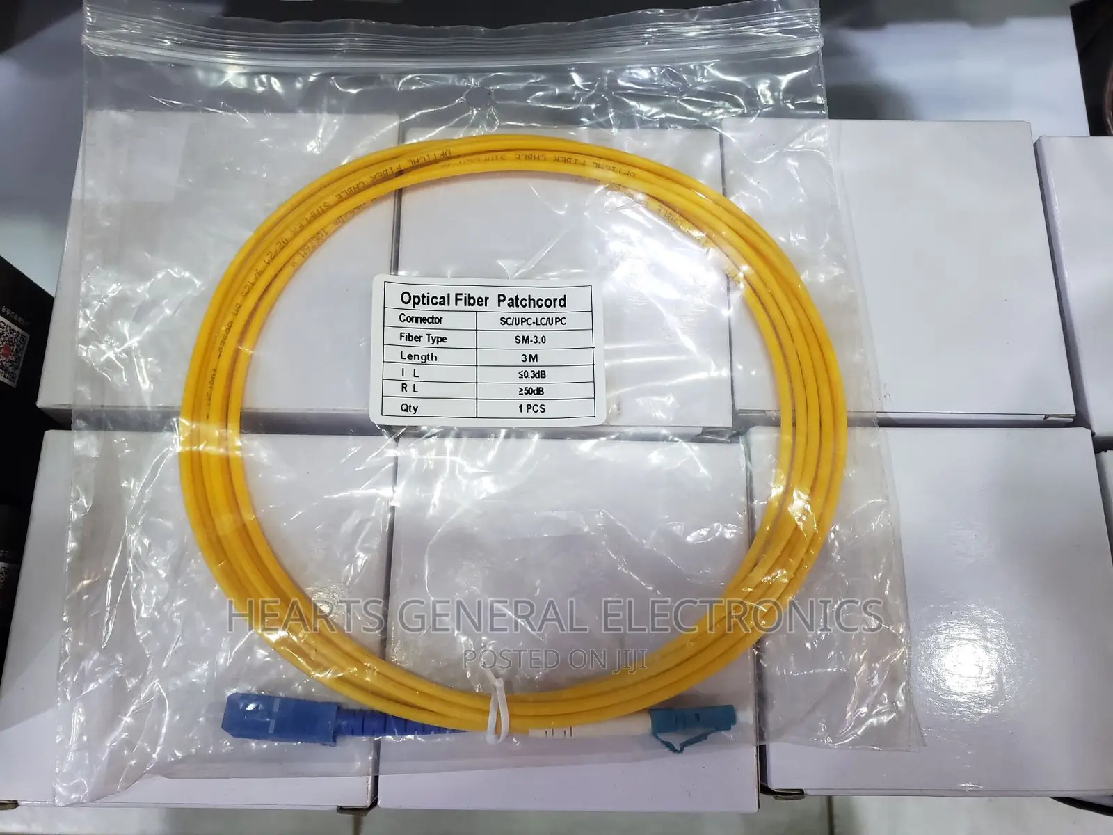 Optical Fiber Patch Cord Single Mode 3meters
