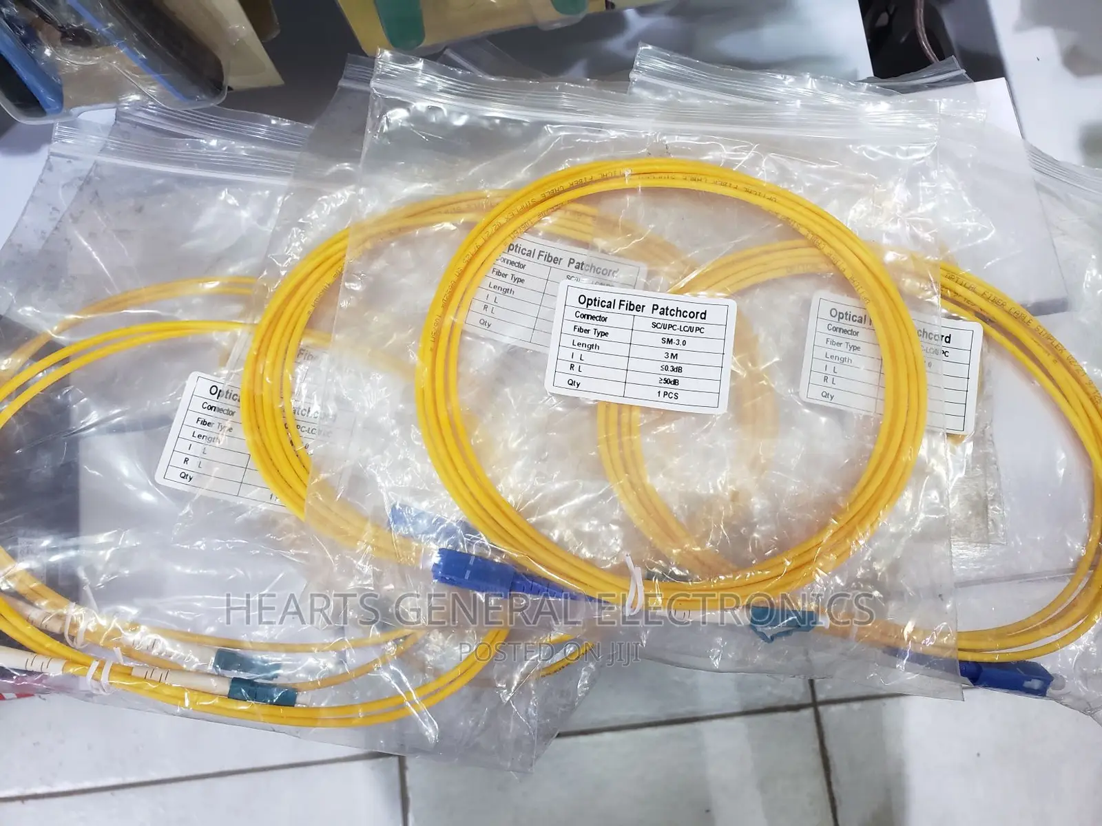 Optical Fiber Patch Cord Single Mode 3meters