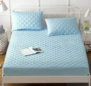 Quilted Waterproof Mattress Protector Blue