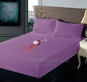 Quilted Waterproof Mattress Protector Purple