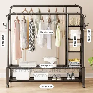 Freestanding Large Capacity Multifunctional Cloth Rack