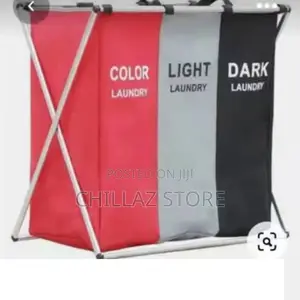 3 Grid Foldable Clothes Laundry Basket.