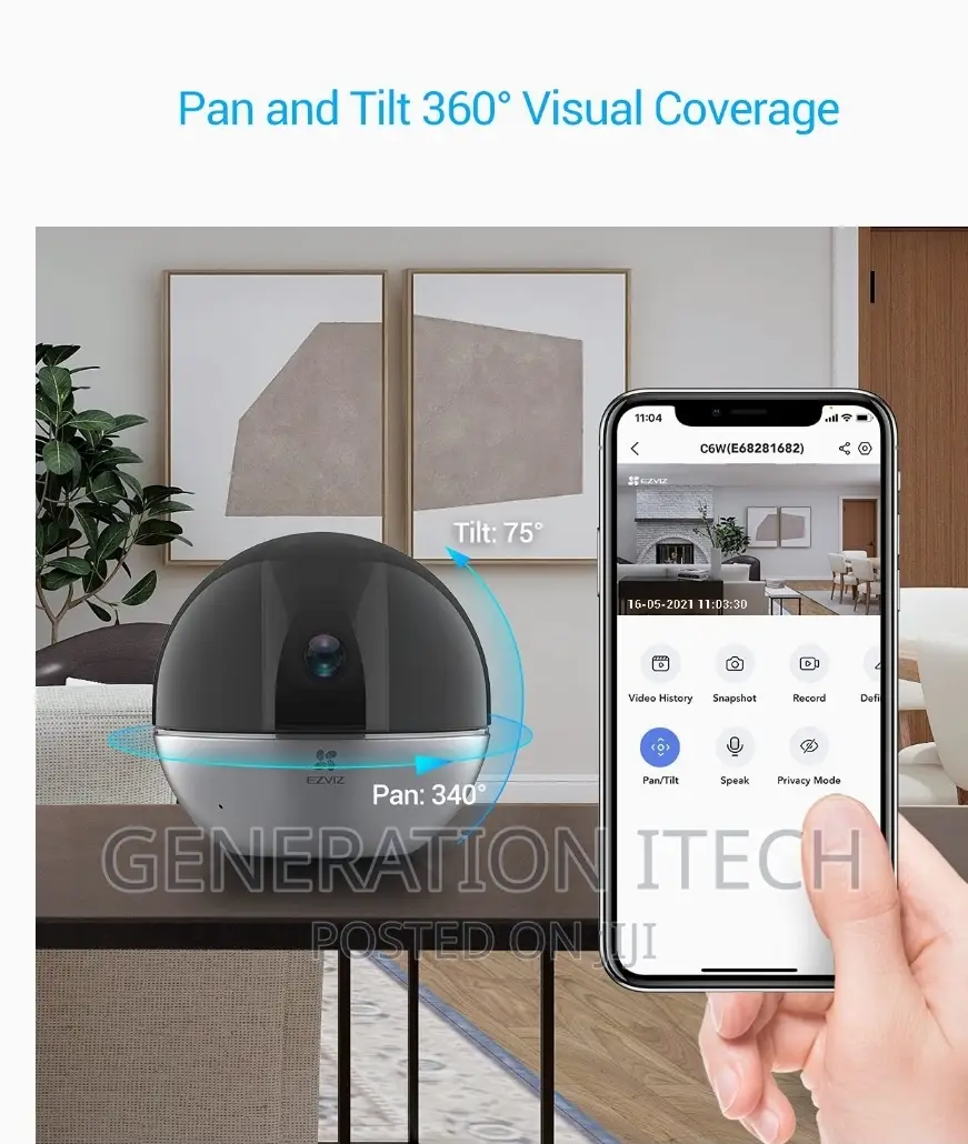 C6w Smart Camera 4MP Motion Sensor, 2 Way Audio Night Vision