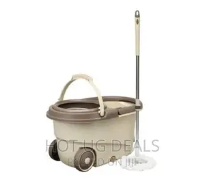 360 Detachable Mop Bucket Set With Wheels Spin Head Noozle