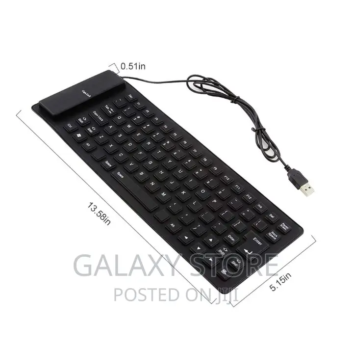Flexible Foldable Keyboard Waterproof Silent Typing Soft Touch