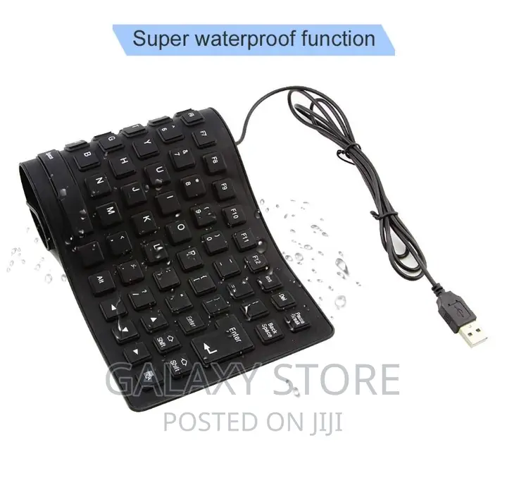 Flexible Foldable Keyboard Waterproof Silent Typing Soft Touch