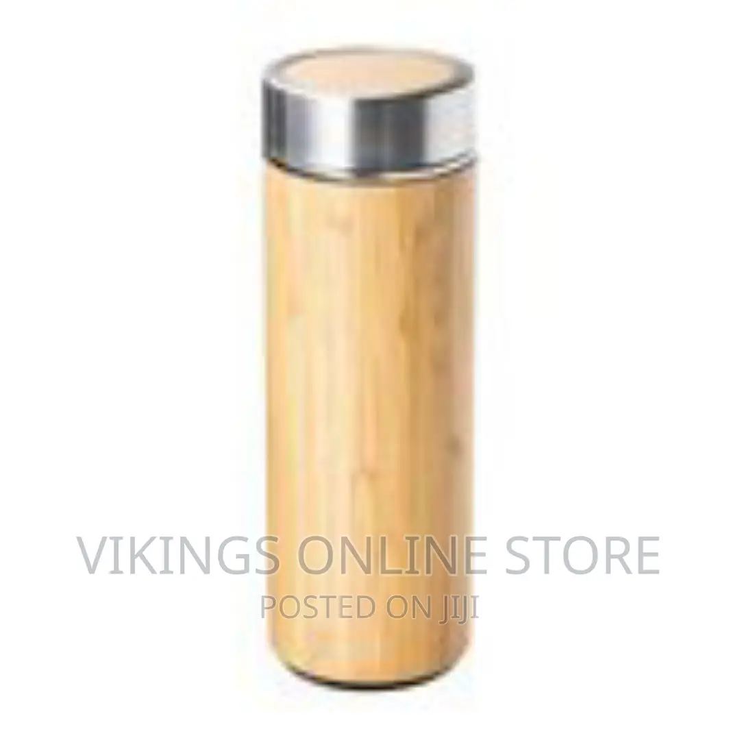 Double Wall Stainless Steel Bamboo Insulating Vacuum Flask