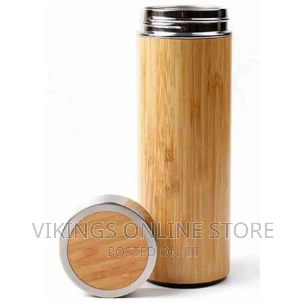 Double Wall Stainless Steel Bamboo Insulating Vacuum Flask