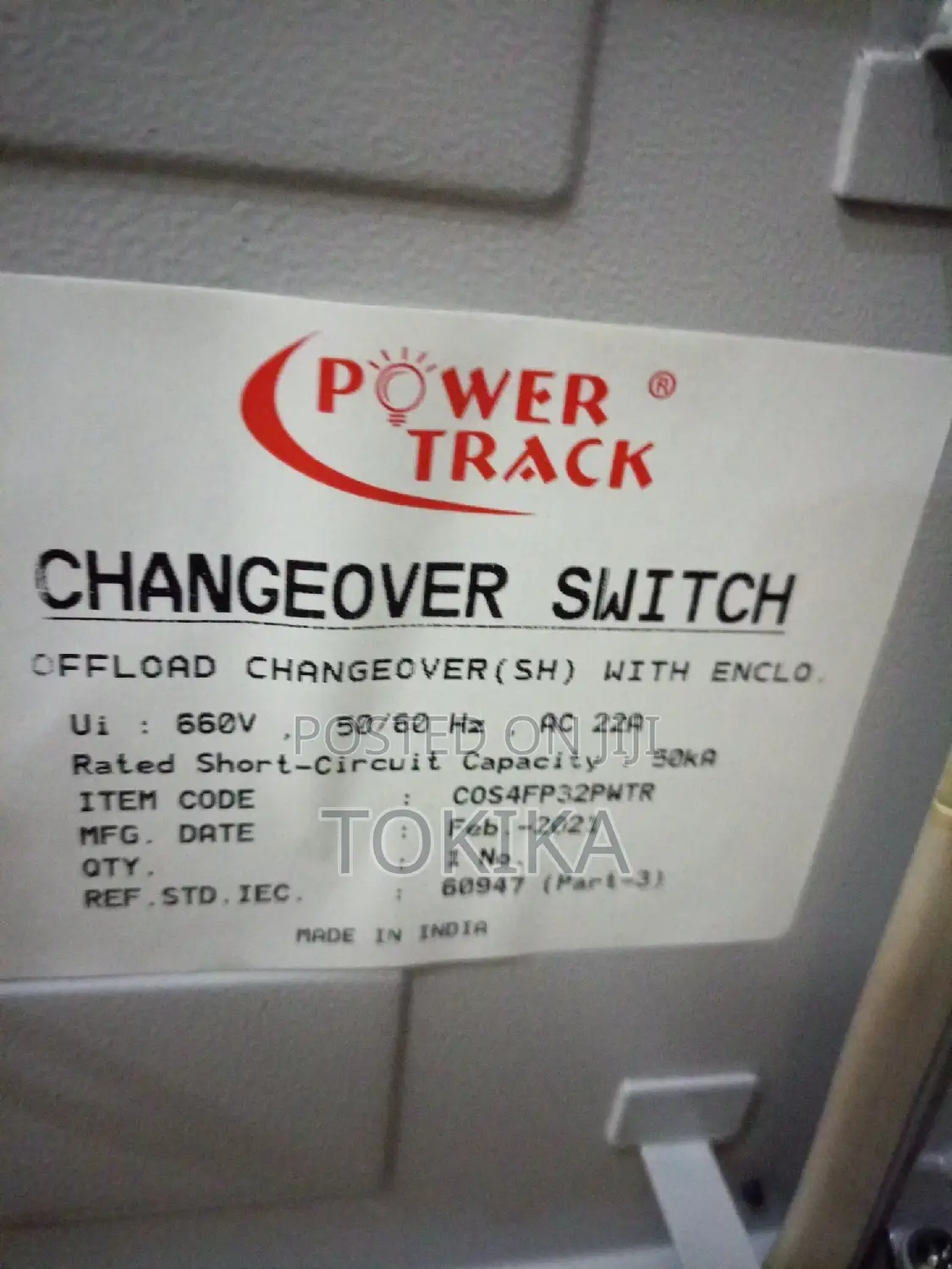 Manual Change Over 32A