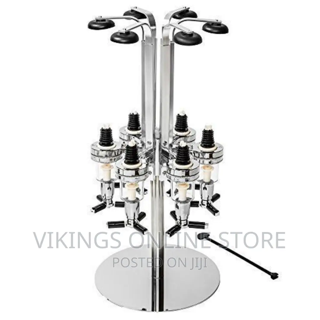 Bar Home Bar Butler 4 Shot Dispenser - Silver