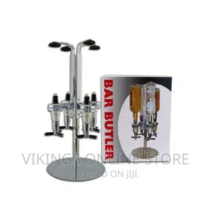 Bar Home Bar Butler 4 Shot Dispenser - Silver