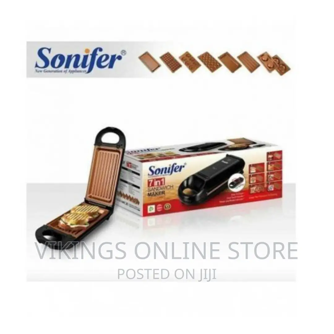 Sonifer 7 In1 Nonstick Cool Touch Handle Sandwich Maker,