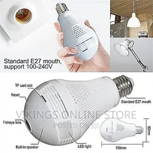 High HD Crystal Clear Image Smart Wireless Camera Bulb -