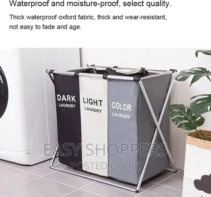 3 Compartment Laundry Basket Organizer 126L Laundry Basket