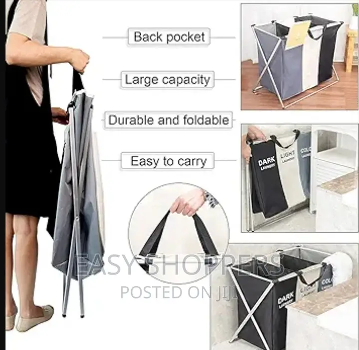Laundry Basket Large Hamper Bag Bin for Dirty Clothes