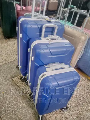 Classy Vip Plastic Suitcases.Medium .( Blue)