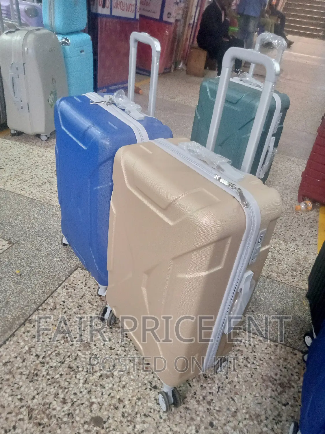 Classy Vip Plastic Original Suitcase. Large.( Cream)