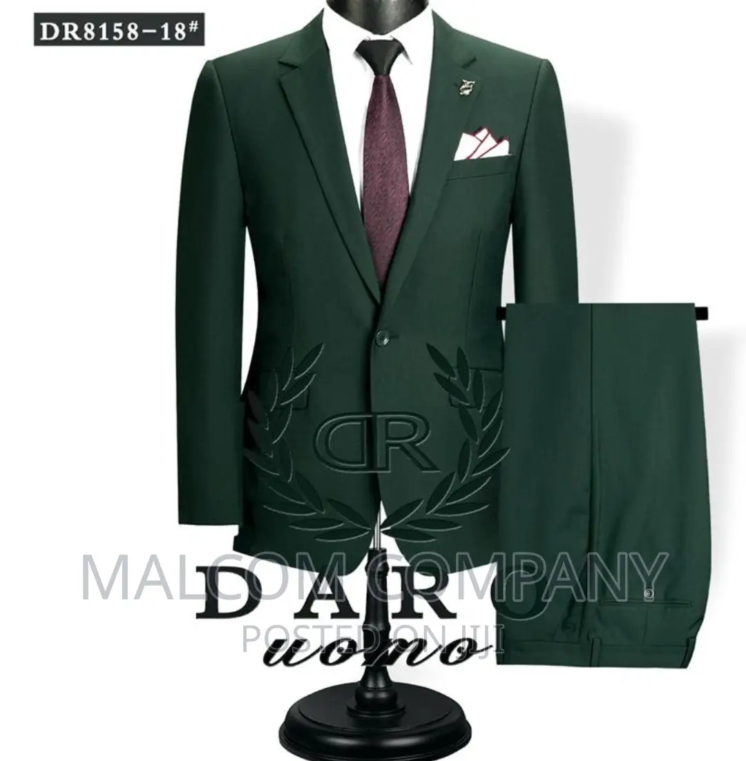 Men Green 2 PCS Suit