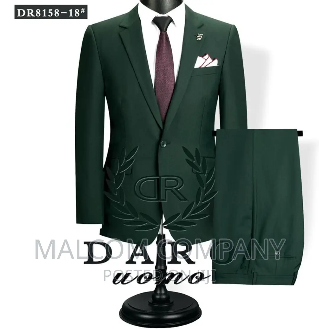 Men Green 2 PCS Suit