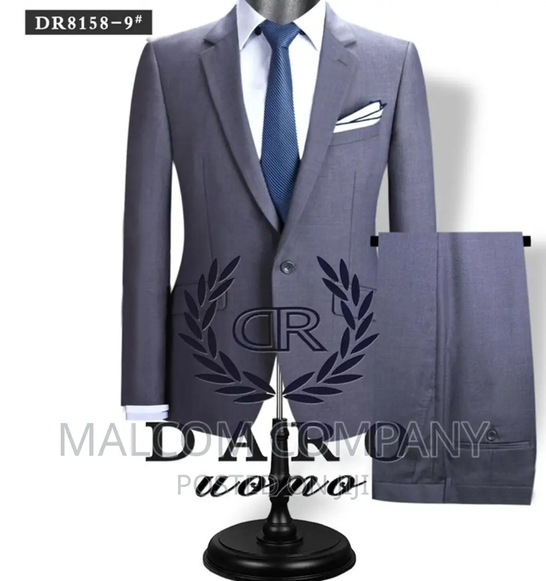 Men Dark Gray Suits 2 PCS