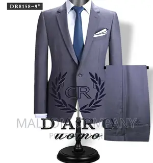Men Dark Gray Suits 2 PCS