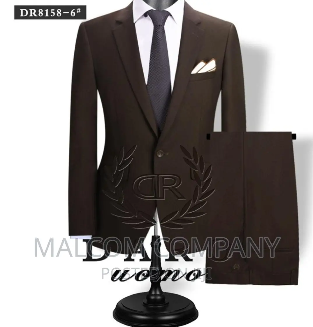 Men Coffee Brown Suits 2 PCS