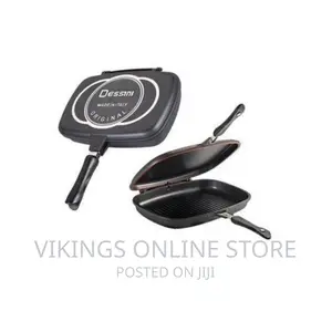 Dessini 36cm Double Grill Pan Non Stick - Black