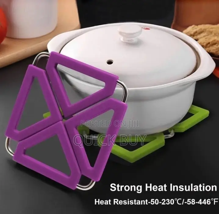 Expandable Hot Pot Holder/ Silicone Trivet Mat