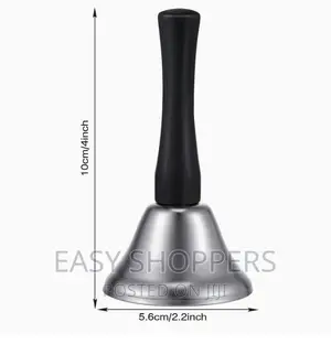 Hand Bells Silver Steel Service Handbells Black Wooden