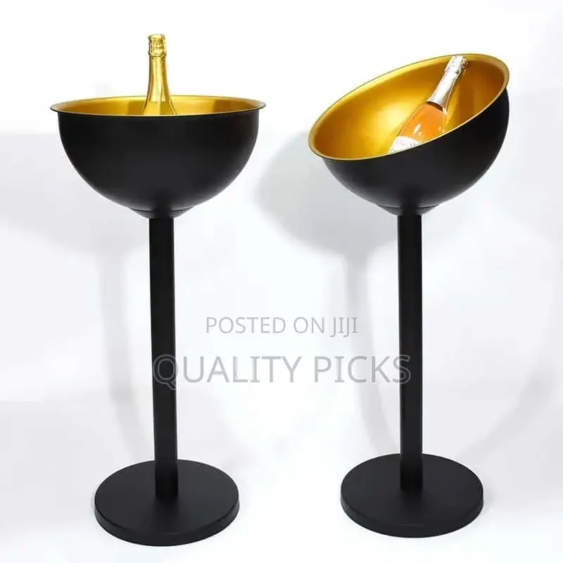 Stainless Steel Ice Bucket With Stand
