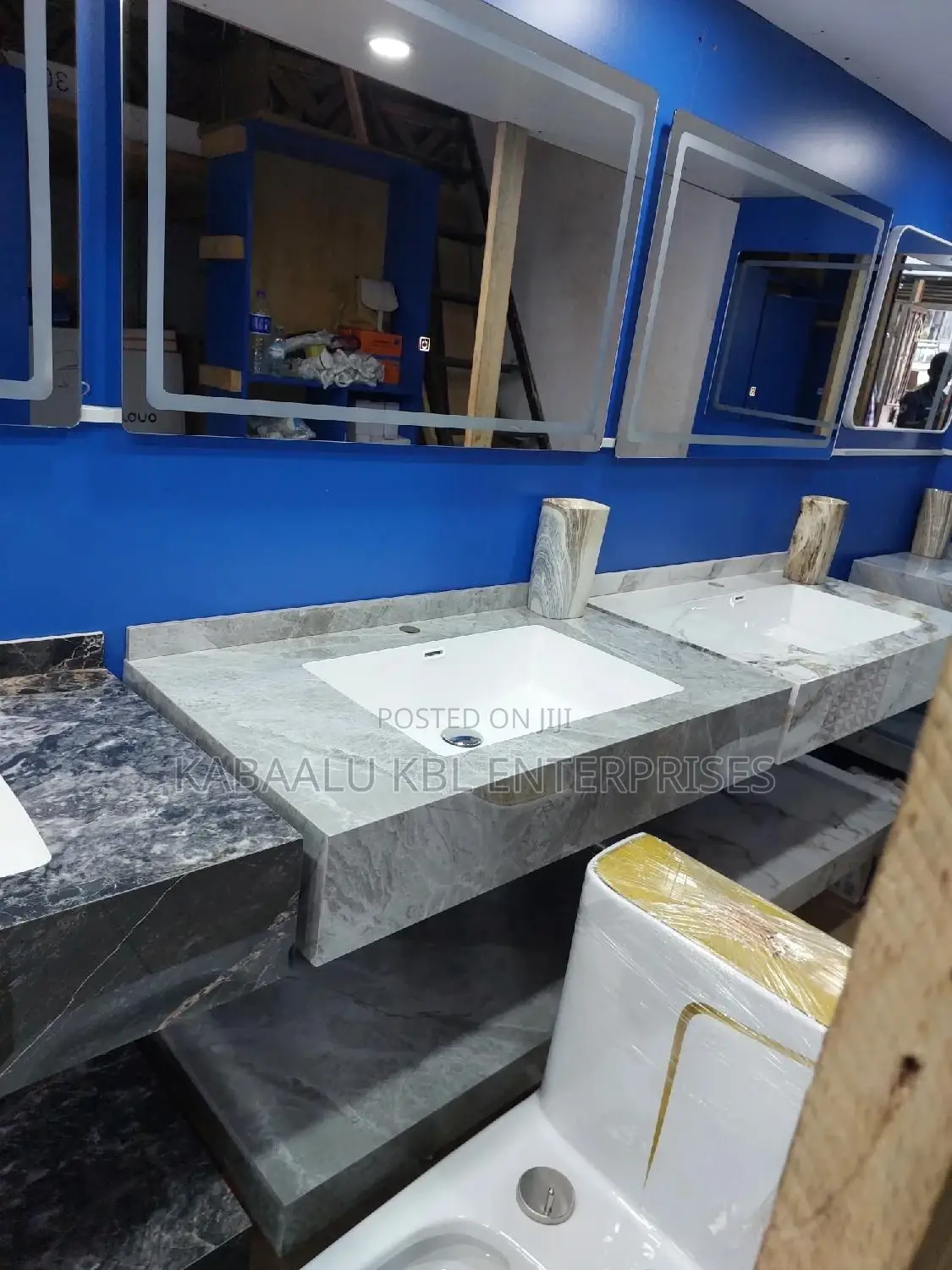 Drawer Basin(Vanity Units) With Marble Worktop Finish