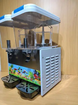 Pixels Double Juice Dispenser With a Refrigerator