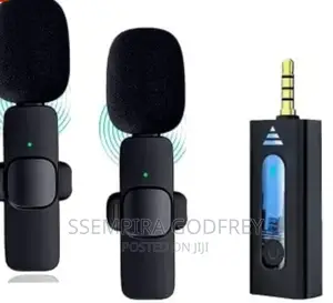 Black Modern Duo Wireless Microphone