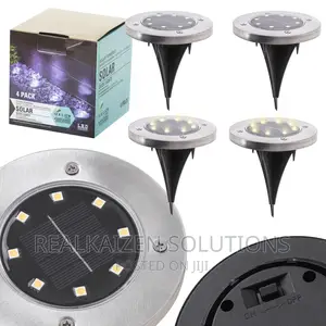 UK Ground Solar Outdoor Garden Deck Lights 4pcs