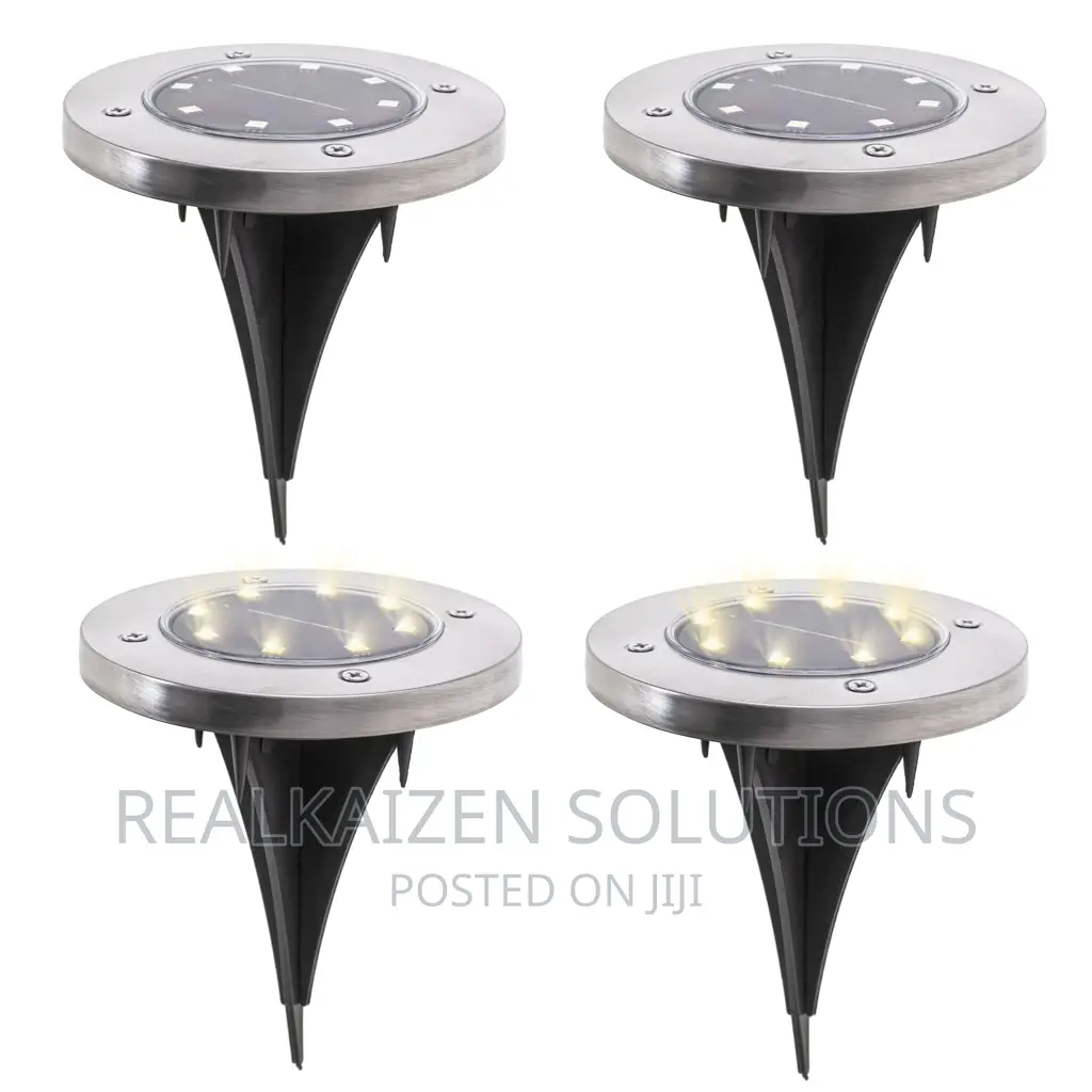 UK Ground Solar Outdoor Garden Deck Lights 4pcs