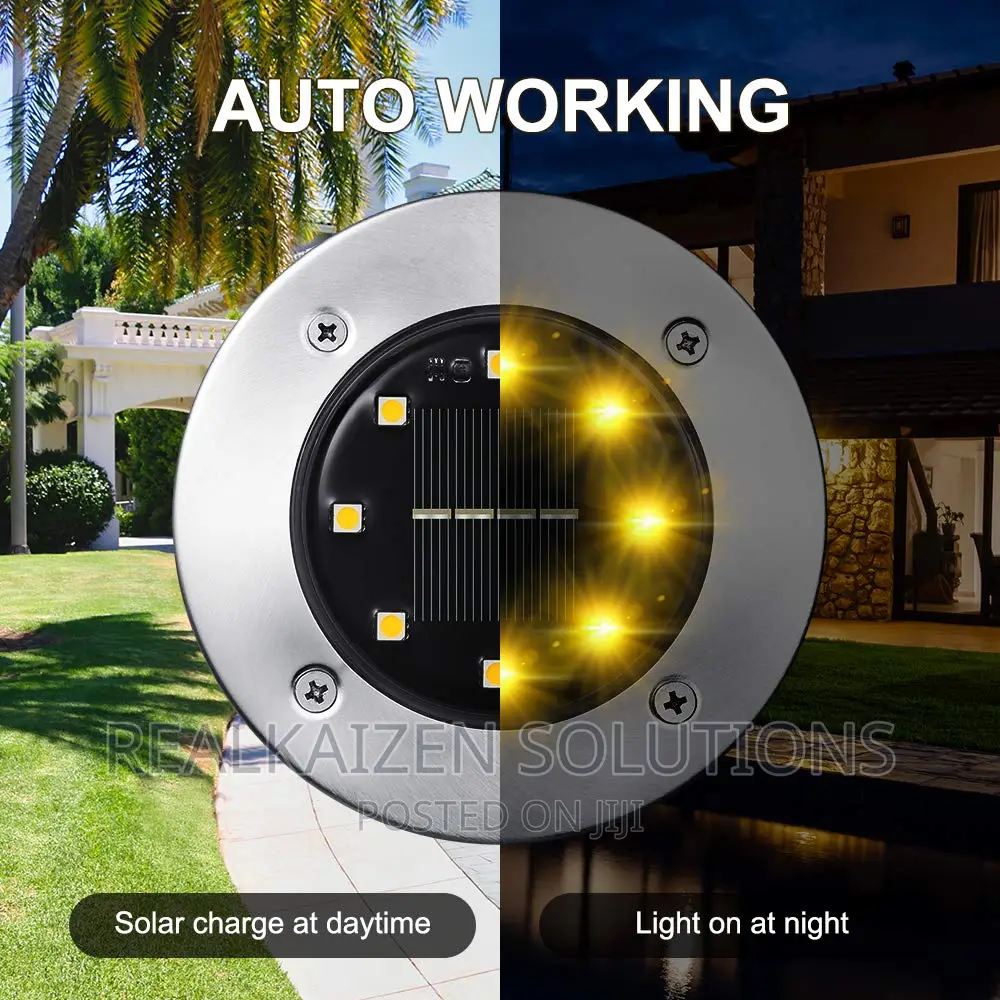 UK Ground Solar Outdoor Garden Deck Lights 4pcs