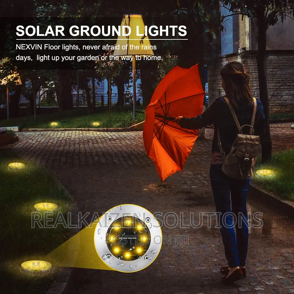 UK Ground Solar Outdoor Garden Deck Lights 4pcs