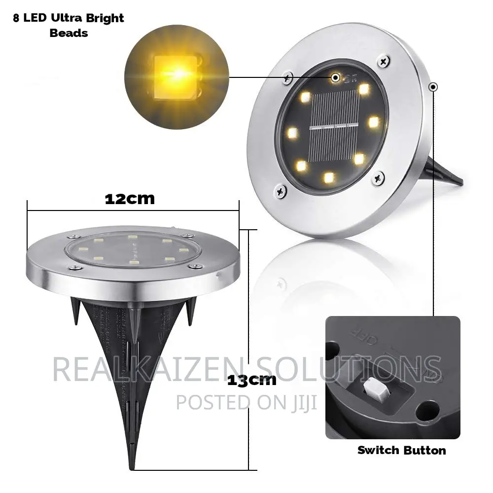 UK Ground Solar Outdoor Garden Deck Lights 4pcs