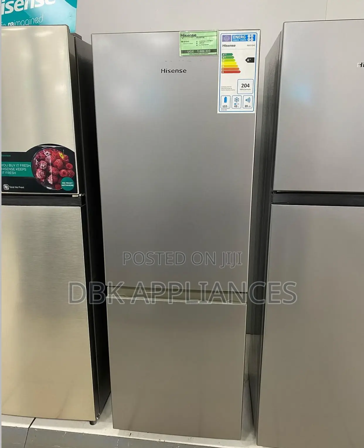 Hisense 341l Double Door Fridge With Dispenser 3yr Warranty