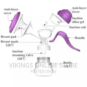 Manual Breast Pump Milk - Purple, White