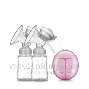 Double Electric Breast Pump With 2 Baby Milk Bottles