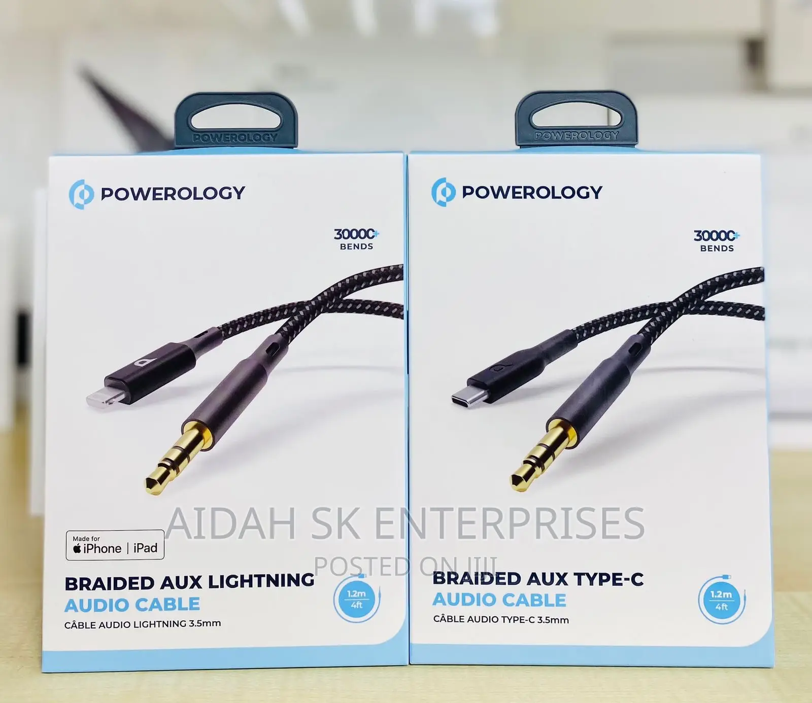 Powerology Braided Aux Lighting Cable