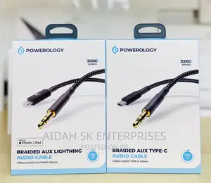 Powerology Braided Aux Lighting Cable