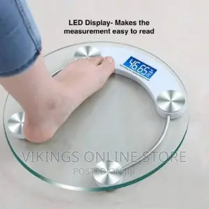 Digital Electronic Glass Bathroom Weighing Scale - Silver