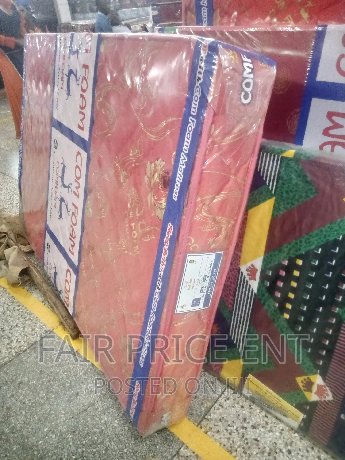Mattress Quilted Density . 5x6x8inches.( Red)