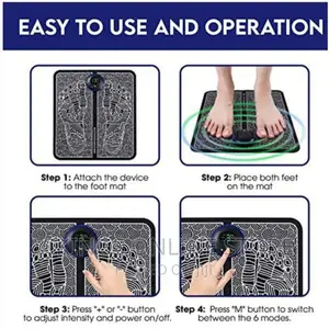 Foot Massager, Blood Circulation Reflexology, Black