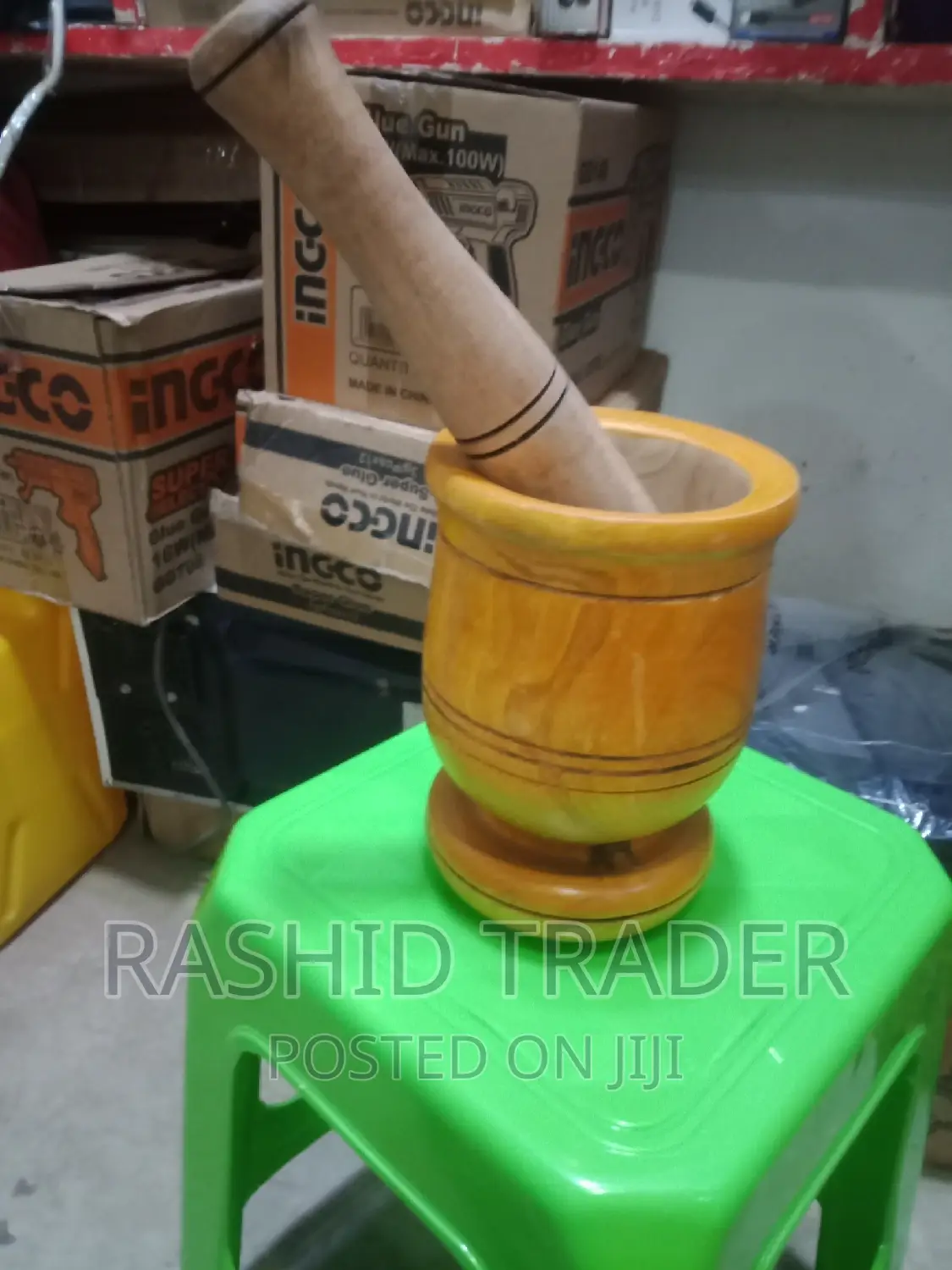 Manual Wooden Grinder and Pestle