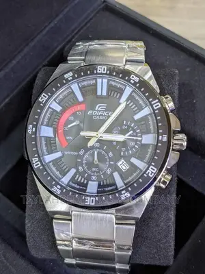 Casio Edifice Black Dial Quartz Analog Chronograph 100M