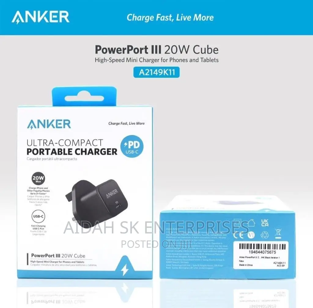 Anker Ultra-Compact Portable USB C Fast Charger (20W)